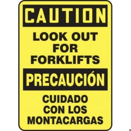 Accuform BILINGUAL OSHA CAUTION Safety Sign SBMVHR661XT SBMVHR661XT